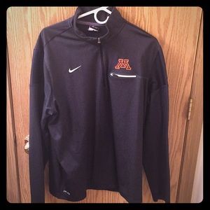 Nike Minnesota Gopher 1/4 zip size XL Black